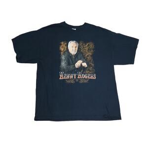 Vintage Kenny Rogers graphic black short sleeve t-shirt 2X
